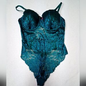 La SENZA Teal and Pink Lace Detail